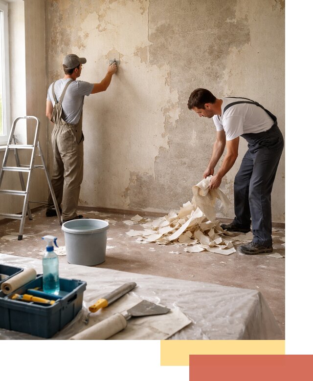 Снятие старых обоев в Курганинске быстро и качественно