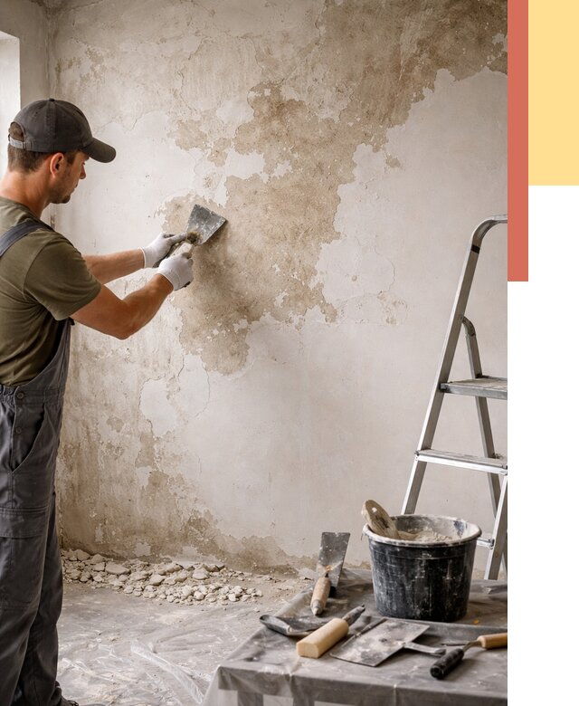 Снятие старой шпаклевки в Курганинске от 1924 руб. — быстро и недорого | ОТДЕЛОЧНИК-Кгн