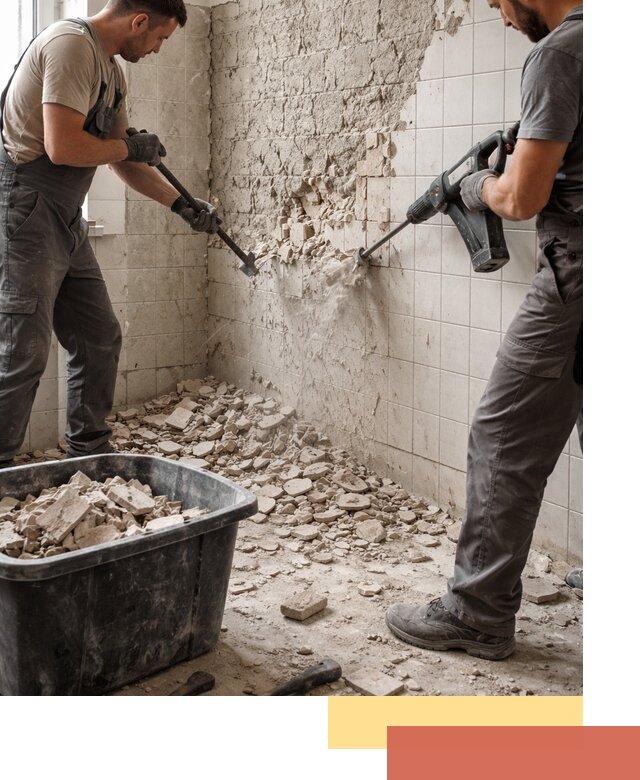 Демонтаж плитки со стен в Курганинске быстро и аккуратно