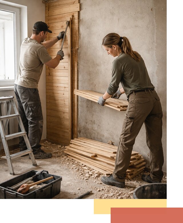 Демонтаж вагонки со стен в Курганинске — профессиональный демонтаж