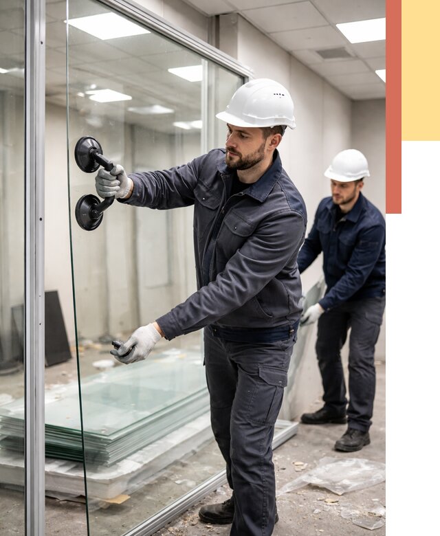 Демонтаж стеклянных перегородок в Курганинске от 3328 руб. — быстро и недорого | ОТДЕЛОЧНИК-Кгн