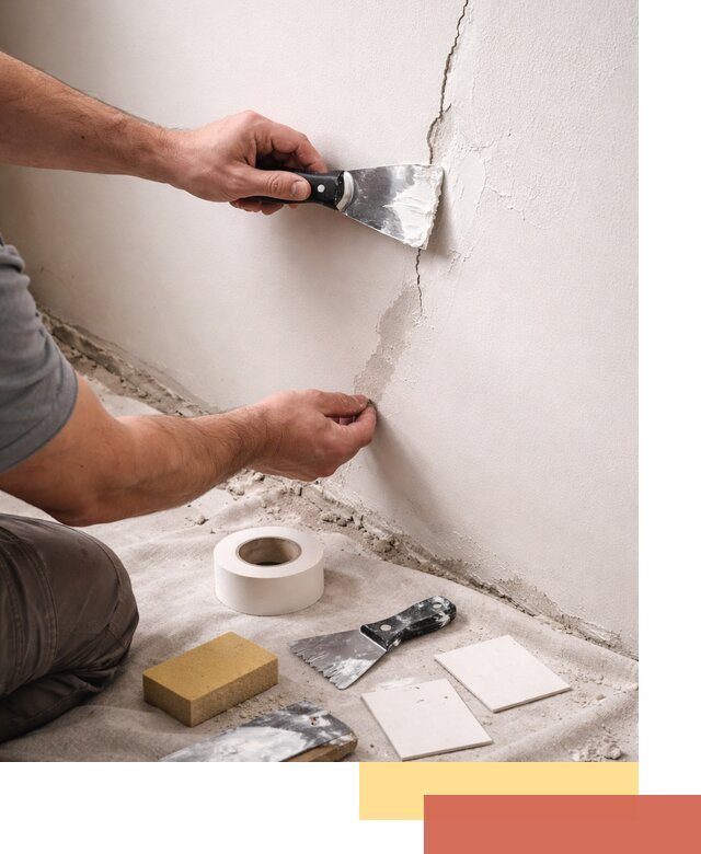 Заделка трещин и сколов в стенах и потолках в Курганинске