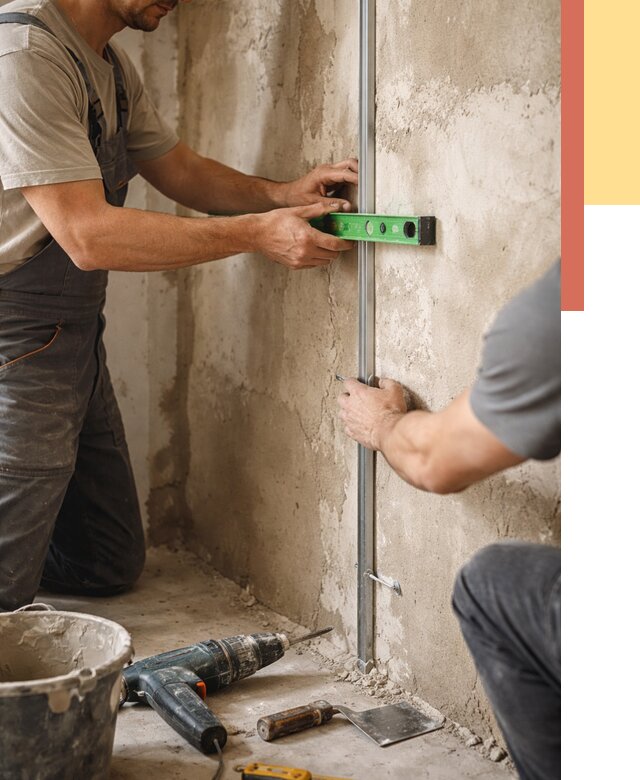 Установка штукатурных маяков в Курганинске от 7281 руб. — быстро и недорого | ОТДЕЛОЧНИК-Кгн