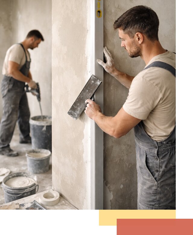 Выведение углов стен в Курганинске: монтаж и оштукатуривание