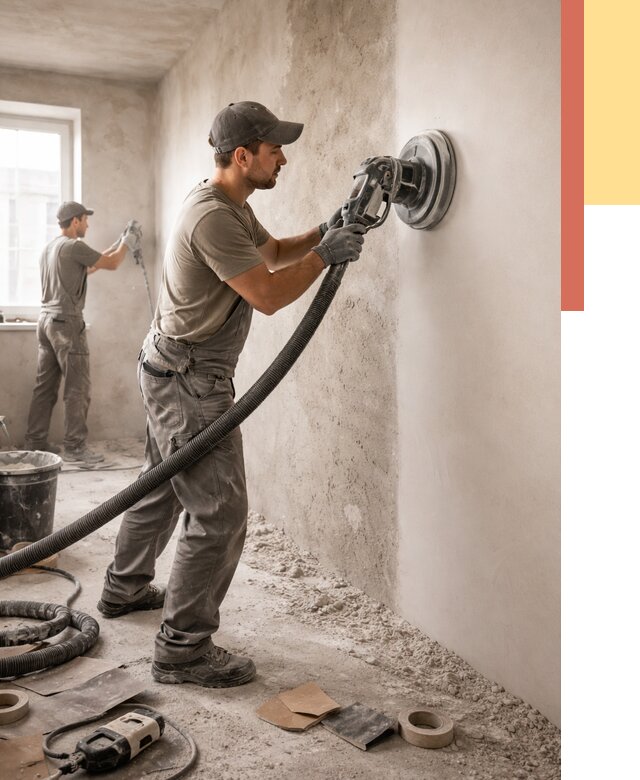 Шлифовка стен в Курганинске от 1248 руб/м2 — быстро и недорого | ОТДЕЛОЧНИК-Кгн