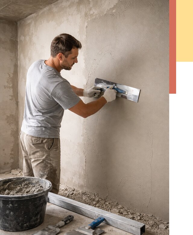 Штукатурка стен без маяков в Курганинске от 7489 руб/м2 — услуги и цена | ОТДЕЛОЧНИК-Кгн