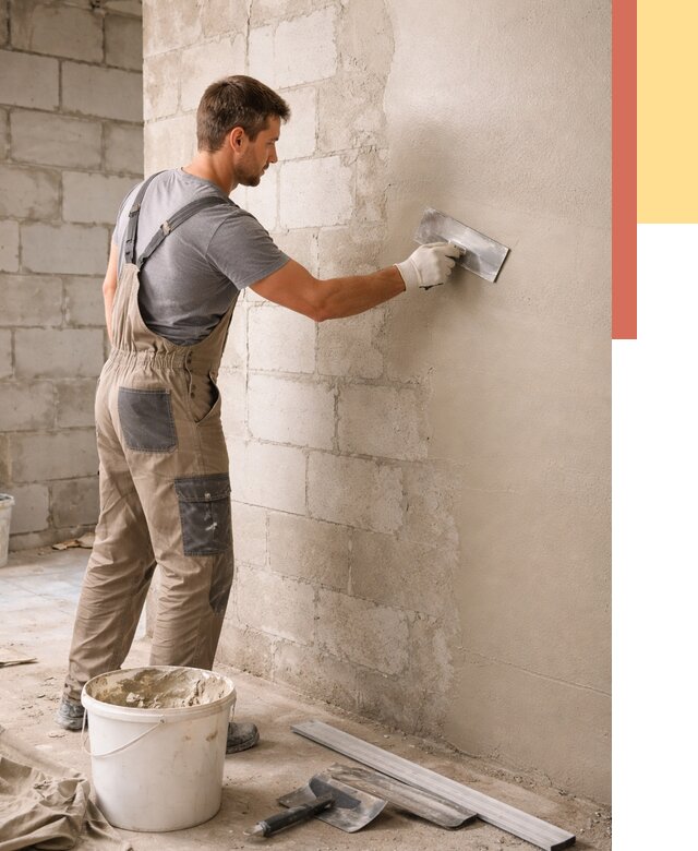 Штукатурка стен из газобетона в Курганинске от 2184 руб./м2 — быстро и недорого | ОТДЕЛОЧНИК-Кгн