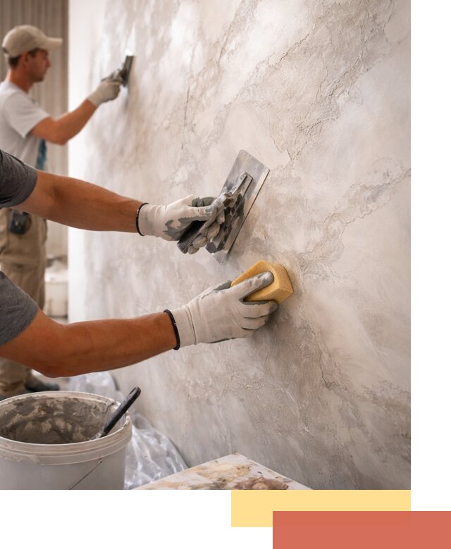 Декоративная штукатурка под мрамор в Курганинске для стен и потолков