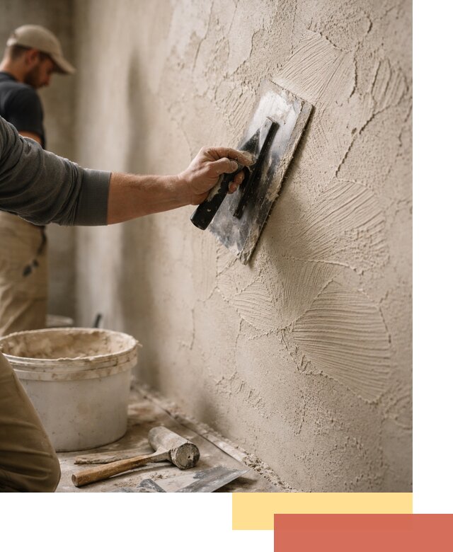 Фактурная штукатурка стен в Курганинске — монтаж, отделка, реставрация