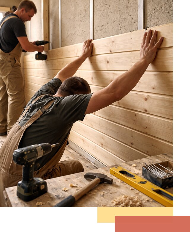 Монтаж деревянной вагонки на стены в Курганинске быстро и качественно