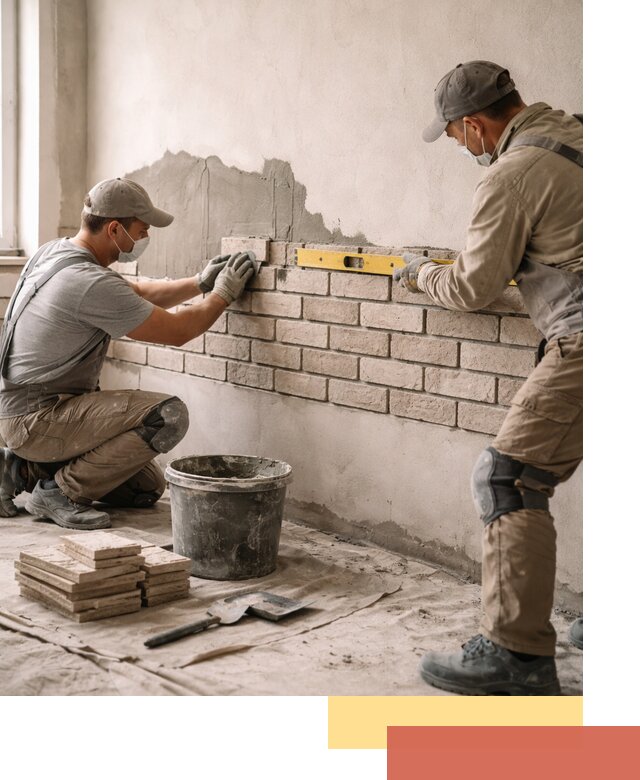 Монтаж декоративного кирпича профессионально в Курганинске