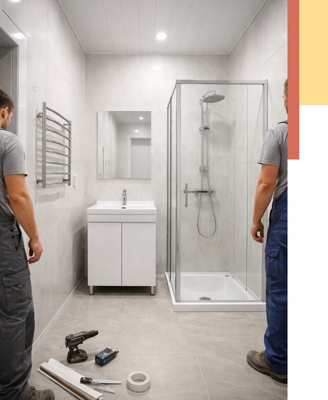 Отделка ванной комнаты панелями ПВХ в Курганинске от 4680 руб. за м2 | ОТДЕЛОЧНИК-Кгн