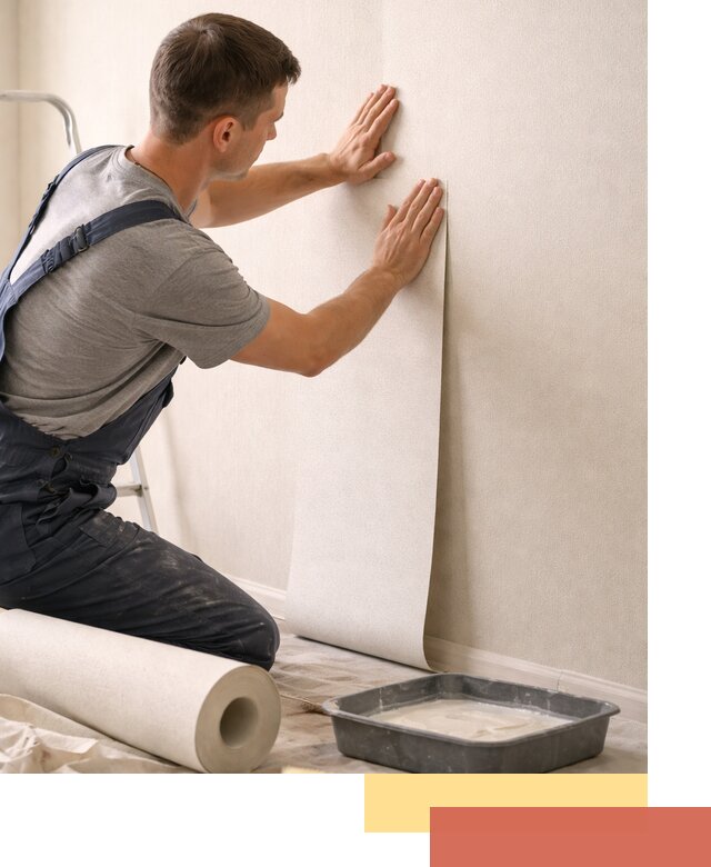 Поклейка флизелиновых обоев в Курганинске качественно и быстро