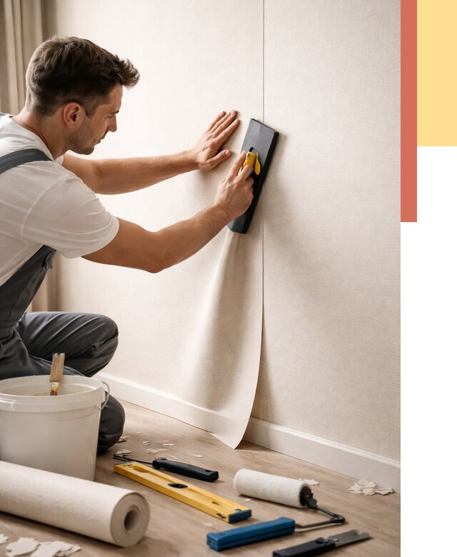 Поклейка виниловых обоев в Курганинске от 4680 руб. | Быстро и недорого — ОТДЕЛОЧНИК-Кгн