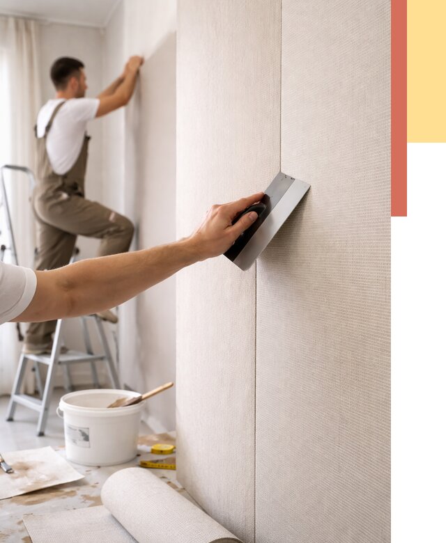 Поклейка текстильных обоев в Курганинске от 4680 руб. под ключ | ОТДЕЛОЧНИК-Кгн