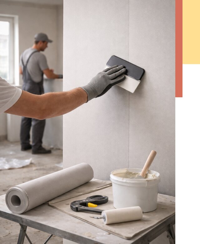 Поклейка обоев под покраску в Курганинске от 3640 руб. за м2 | ОТДЕЛОЧНИК-Кгн