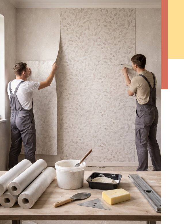 Поклейка обоев с подбором рисунка в Курганинске от 3640 руб. | ОТДЕЛОЧНИК-Кгн - быстро и недорого