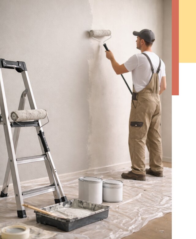 Покраска стен латексной краской в Курганинске от 4680 руб. за м2 | ОТДЕЛОЧНИК-Кгн