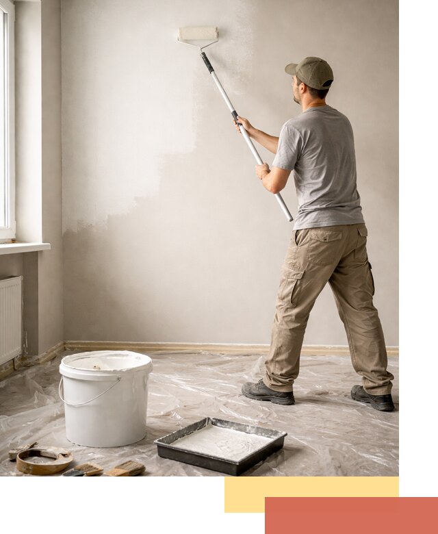 Покраска стен латексной краской в Курганинске качественно и быстро