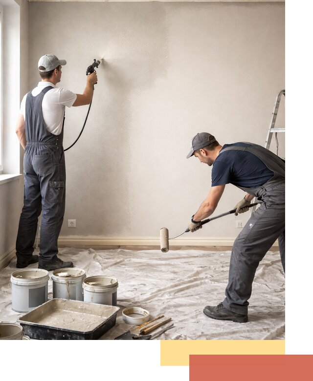 Покраска стен моющейся краской и защита поверхностей в Курганинске