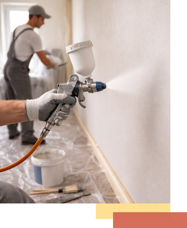 Покраска стен краскопультом в Курганинске быстро и качественно