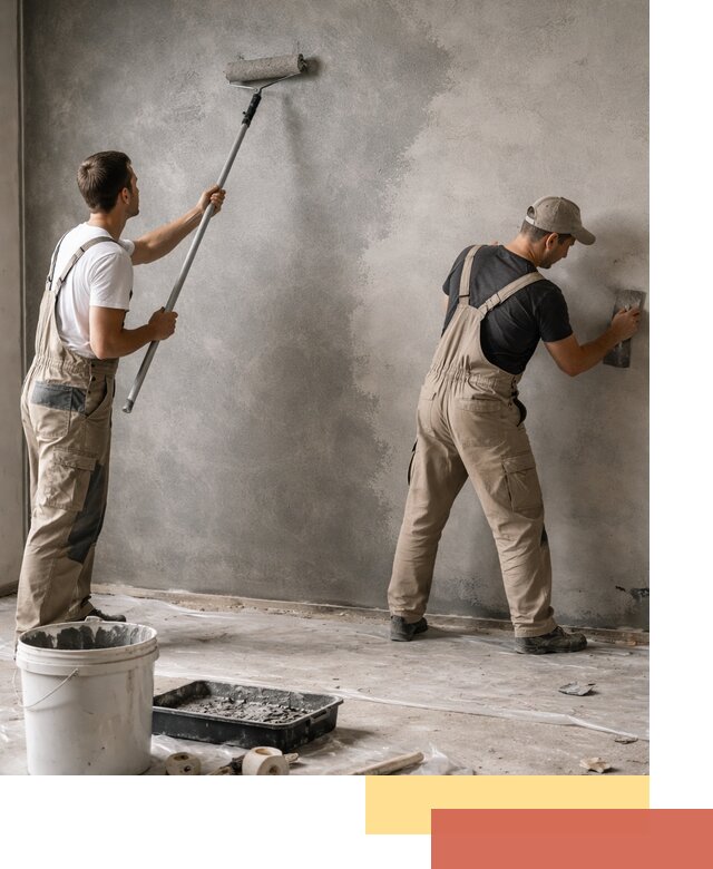 Покраска стен под бетон в Курганинске профессионально и недорого