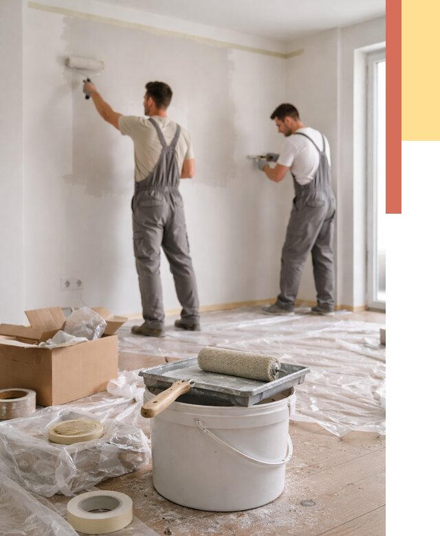 Покраска стен в квартире в Курганинске от 2600 руб/м2 — быстро и недорого | ОТДЕЛОЧНИК-Кгн