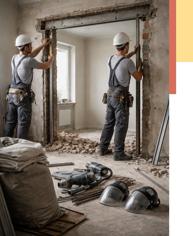 Расширение дверного проема в Курганинске от 13001 руб. под ключ | ОТДЕЛОЧНИК-Кгн