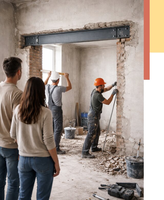 Усиление проема в стене в Курганинске от 9881 руб. — усиление дверного проема металлоконструкцией | ОТДЕЛОЧНИК-Кгн