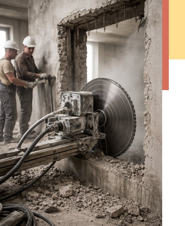 Алмазная резка проемов в Курганинске от 4680 руб. быстро и недорого | ОТДЕЛОЧНИК-Кгн