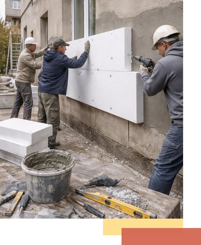 Утепление наружных стен пенопластом в Курганинске