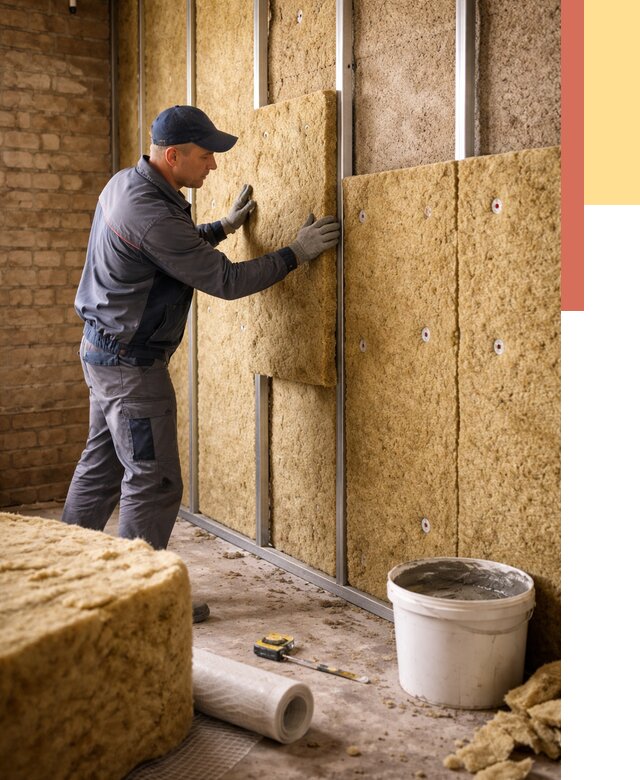 Утепление стен минватой в Курганинске от 1404 руб./м2 — недорого и быстро | ОТДЕЛОЧНИК-Кгн