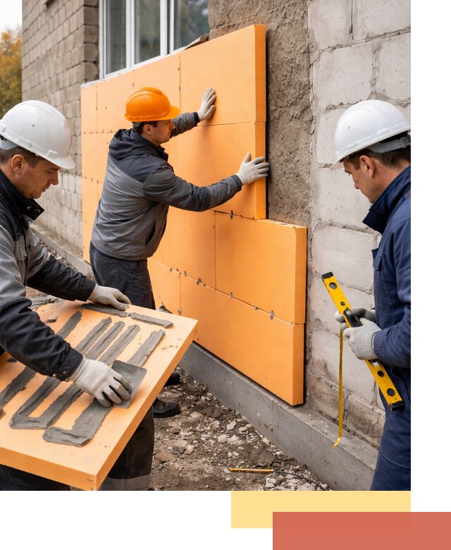 Утепление фасада пеноплексом под ключ в Курганинске