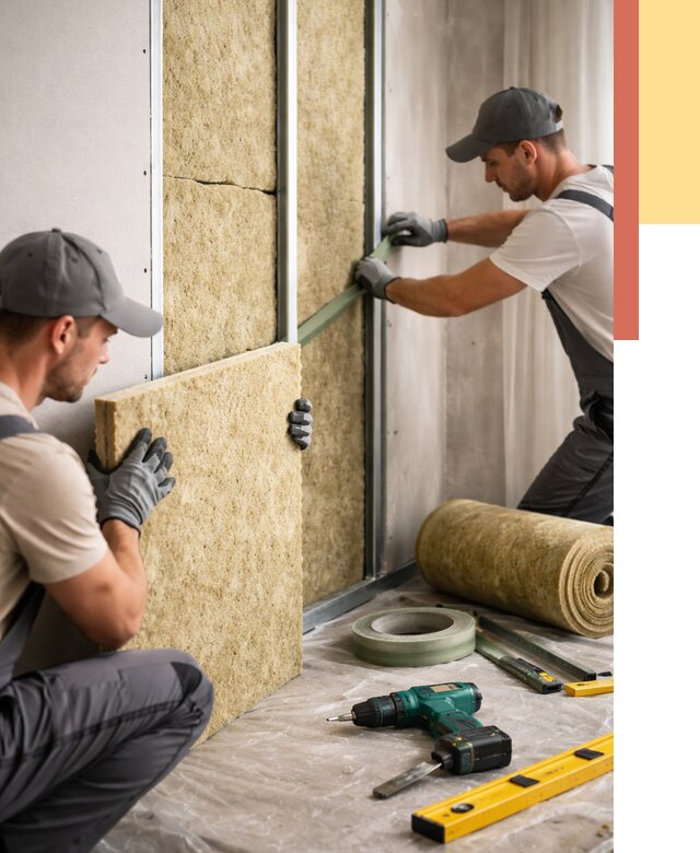 Шумоизоляция стен в Курганинске под ключ от 1924 руб. | ОТДЕЛОЧНИК-Кгн