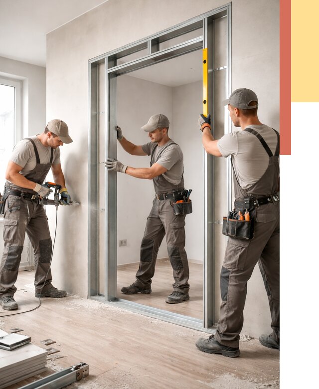 Устройство дверного проема в перегородке в Курганинске от 4680 руб. под ключ | ОТДЕЛОЧНИК-Кгн