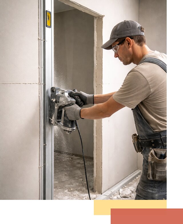 Устройство дверного проема в перегородке в Курганинске