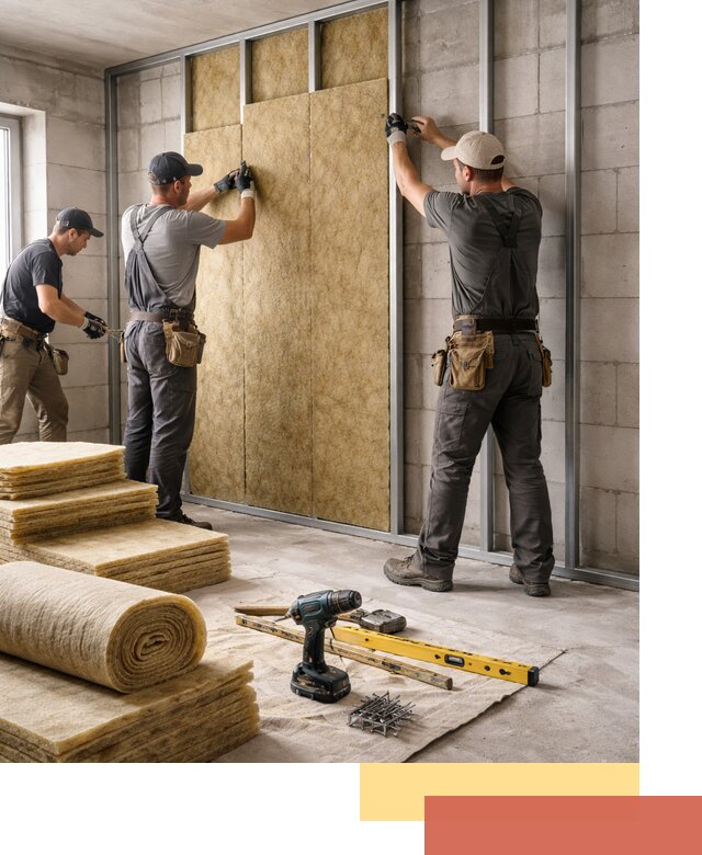 Шумоизоляция перегородок из блоков в Курганинске — монтаж и защита шумоизоляцией