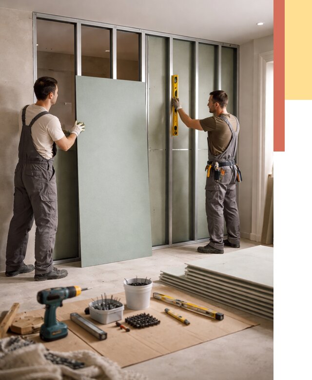 Перегородка из влагостойкого гипсокартона в Курганинске от 4992 руб. — монтаж под ключ | ОТДЕЛОЧНИК-Кгн