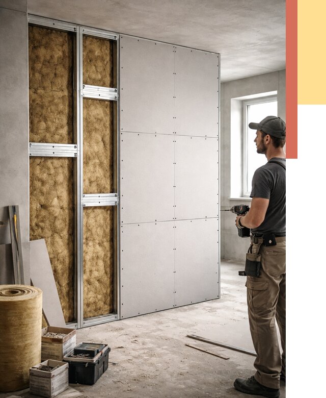 Усиленная перегородка под навеску в Курганинске от 13313 руб. — монтаж под ключ | ОТДЕЛОЧНИК-Кгн