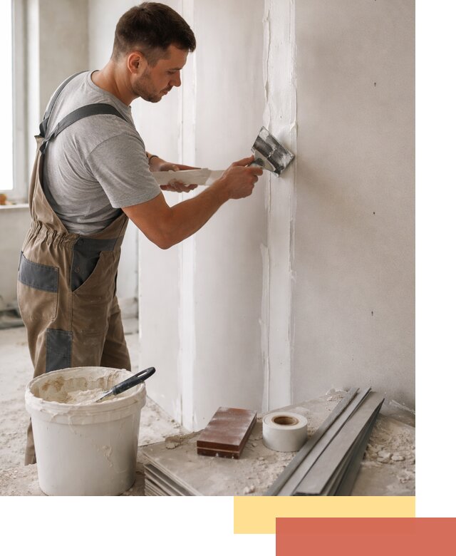 Шпаклевка перегородок из гипсокартона в Курганинске качественно и быстро