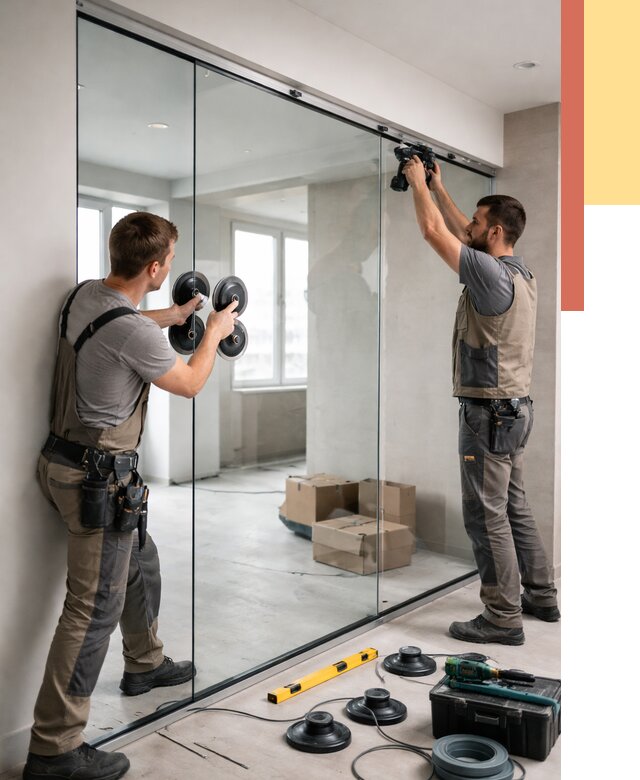 Монтаж стеклянных перегородок в Курганинске от 6761 руб. | ОТДЕЛОЧНИК-Кгн