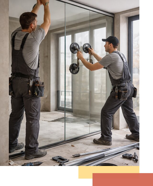 Цельностеклянные перегородки под ключ в Курганинске