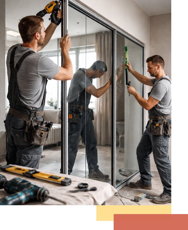 Каркасные стеклянные перегородки под ключ в Курганинске