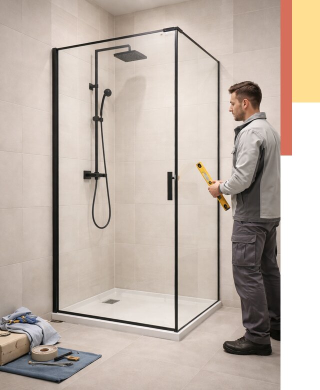 Стеклянные перегородки для душа в Курганинске от 13001 руб. | Монтаж под ключ — ОТДЕЛОЧНИК-Кгн