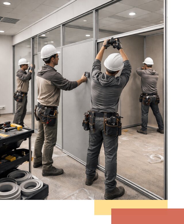 Мобильные офисные перегородки под ключ в Курганинске