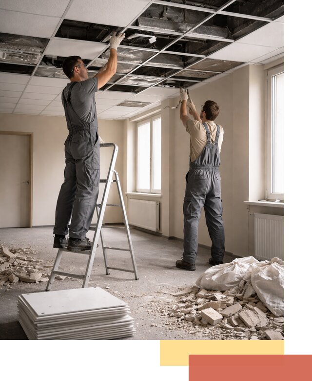 Демонтаж потолков Армстронг профессионально в Курганинске