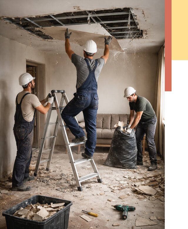 Демонтаж гипсокартонного потолка в Курганинске от 437 руб. за м2 — ОТДЕЛОЧНИК-Кгн