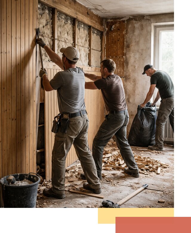 Демонтаж вагонки и вывоз материалов в Курганинске