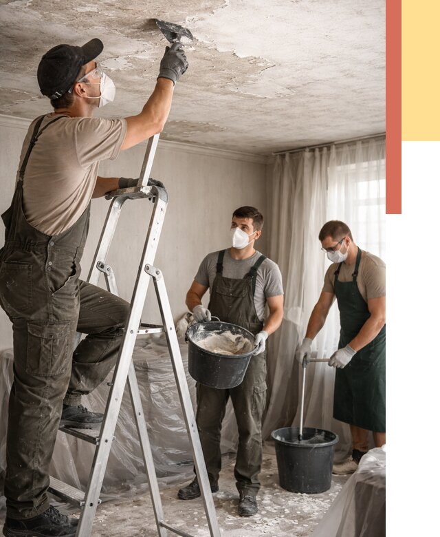 Удаление побелки с потолка в Курганинске от 2600 руб. быстро и недорого | ОТДЕЛОЧНИК-Кгн