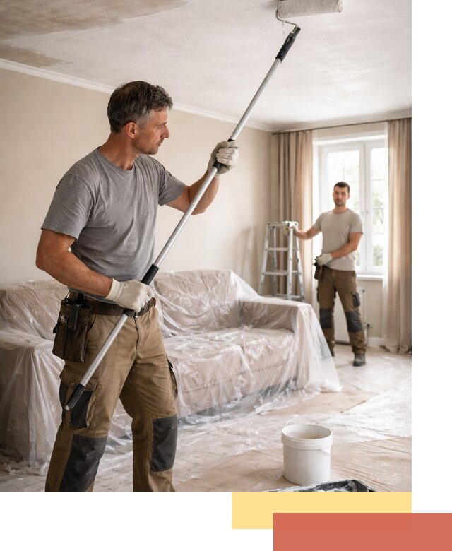 Грунтовка потолка в Курганинске — подготовка под покраску и отделку